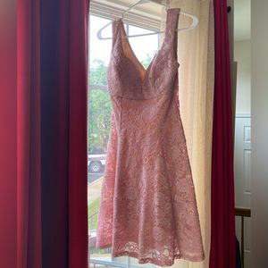 Baby pink lace dress